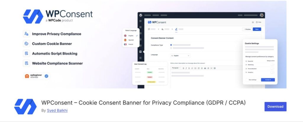 cookiehub-wordpress-plugin WP Consent cookie