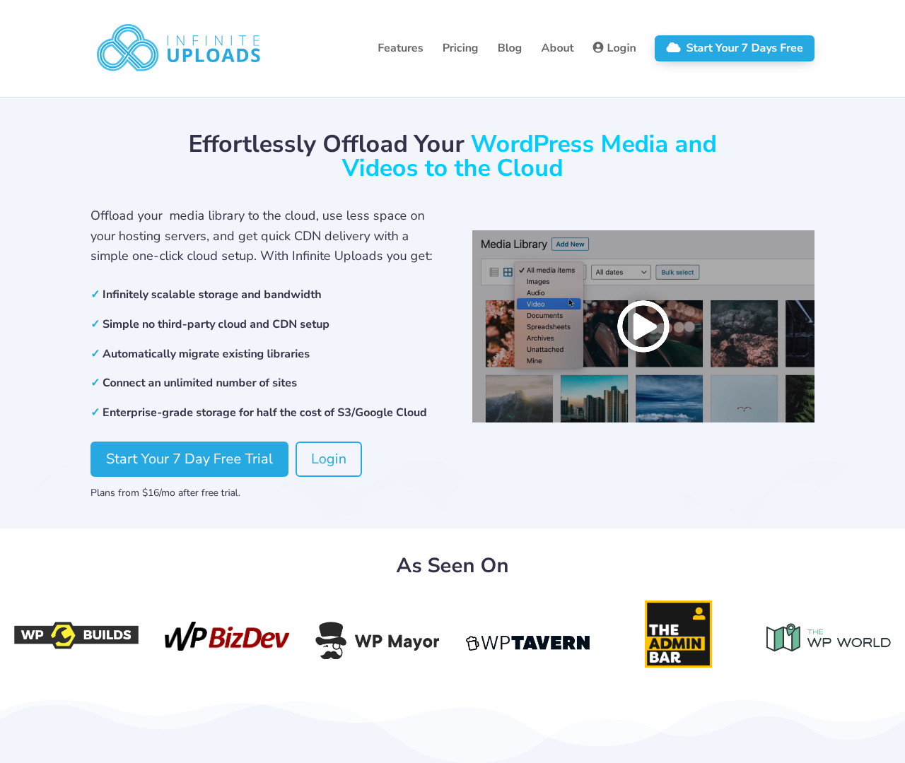 Infinite Uploads Media Cloud