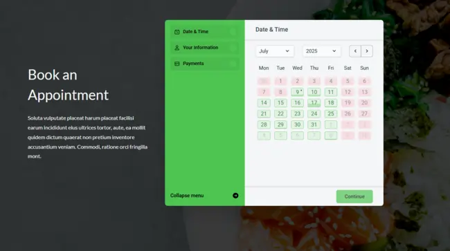 Amelia Booking Page In WordPress