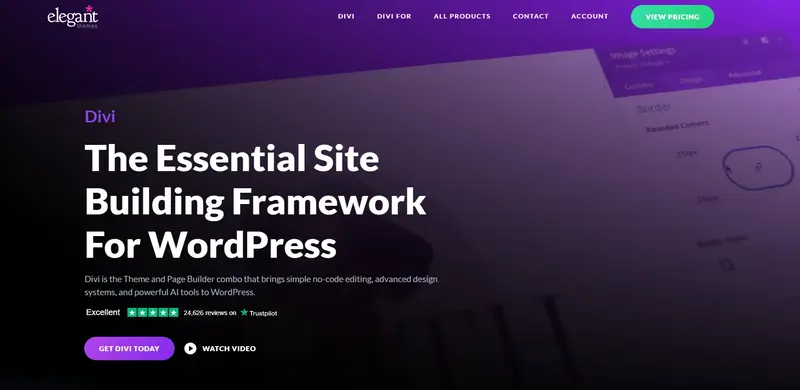 Divi WordPress Theme Landing Page