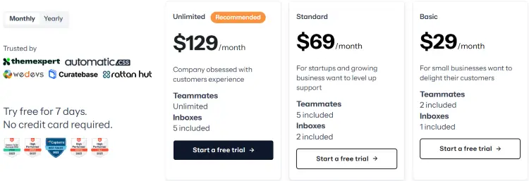 Thrivedesk Pricing