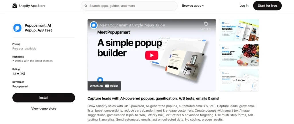 Popupsmart App