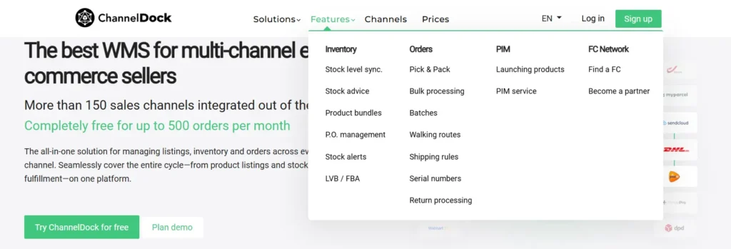Features of ChannelDock Features of ChannelDock
