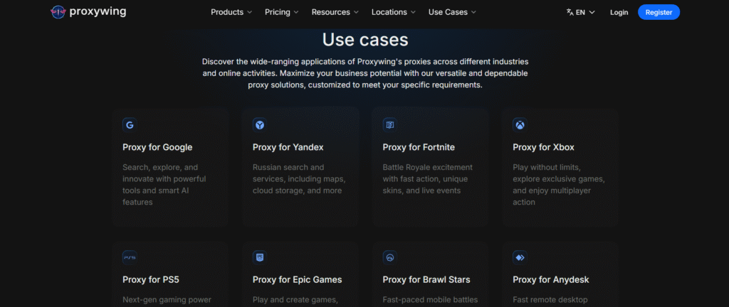 Wing VPN Use Cases