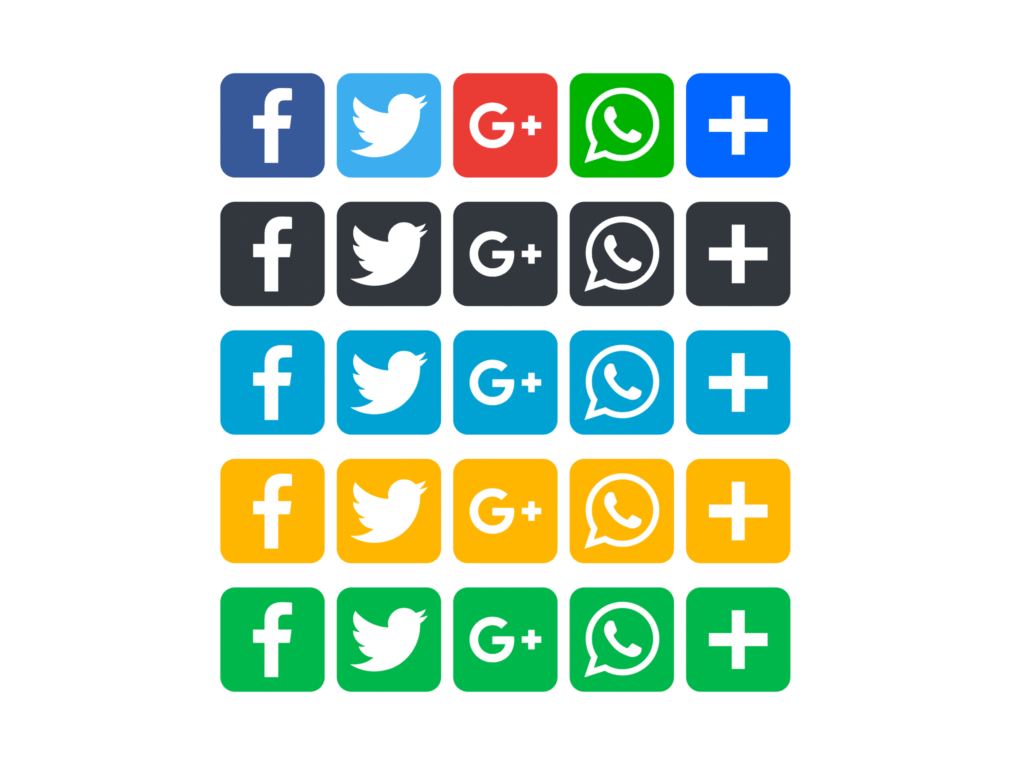 social media buttons