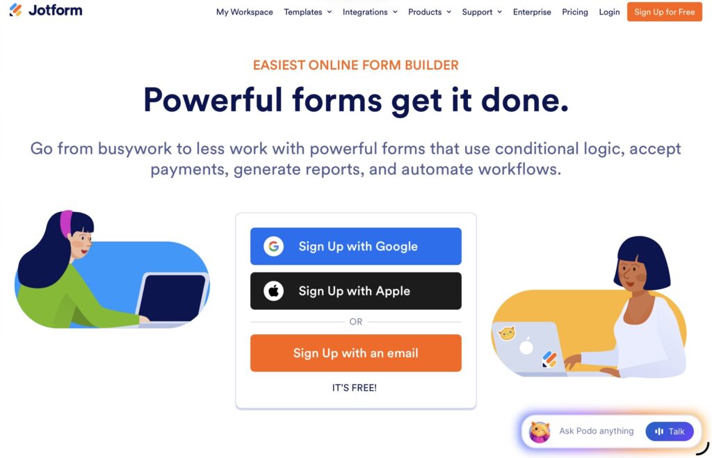Jotform builders