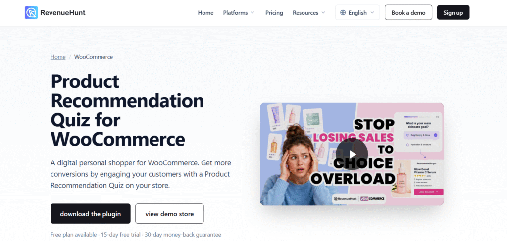 RevenueHunt WooCommerce Quiz Plugin