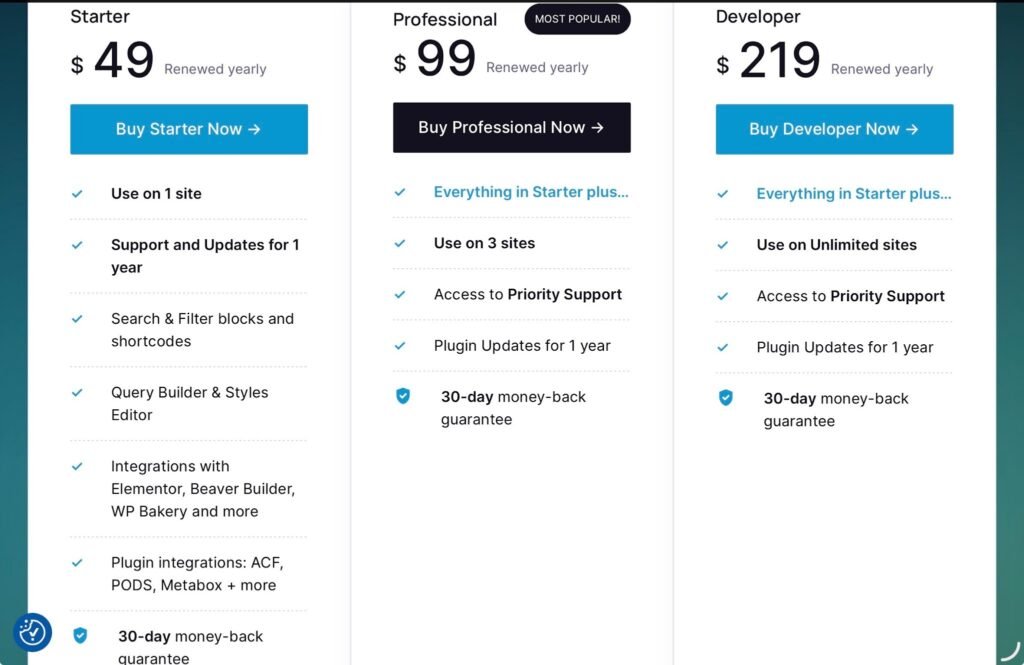 FacetWP Pricing