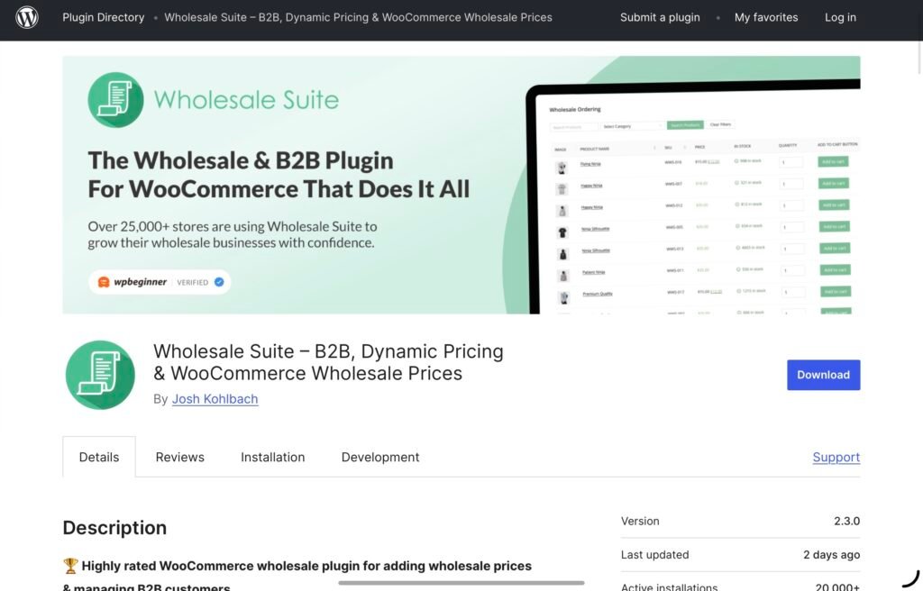 Wholesale Suite